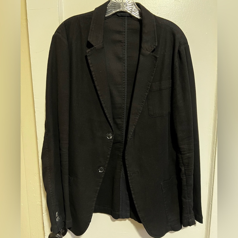 Topman Black Lightweight Waffle. Blazer